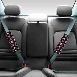 Girly Emo Skull Pattern Print Car Seat Belt Covers