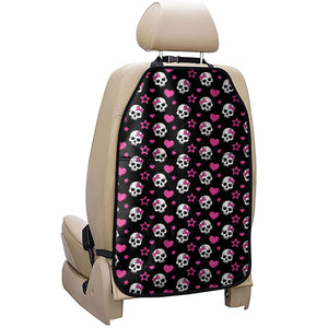 Girly Emo Skull Pattern Print Car Seat Organizers