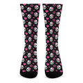 Girly Emo Skull Pattern Print Crew Socks