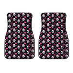 Girly Emo Skull Pattern Print Front Car Floor Mats