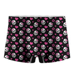 Girly Emo Skull Pattern Print Men's Boxer Briefs