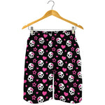 Girly Emo Skull Pattern Print Men's Shorts
