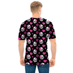 Girly Emo Skull Pattern Print Men's T-Shirt