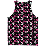 Girly Emo Skull Pattern Print Men's Tank Top