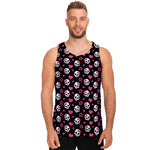 Girly Emo Skull Pattern Print Men's Tank Top