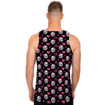Girly Emo Skull Pattern Print Men's Tank Top