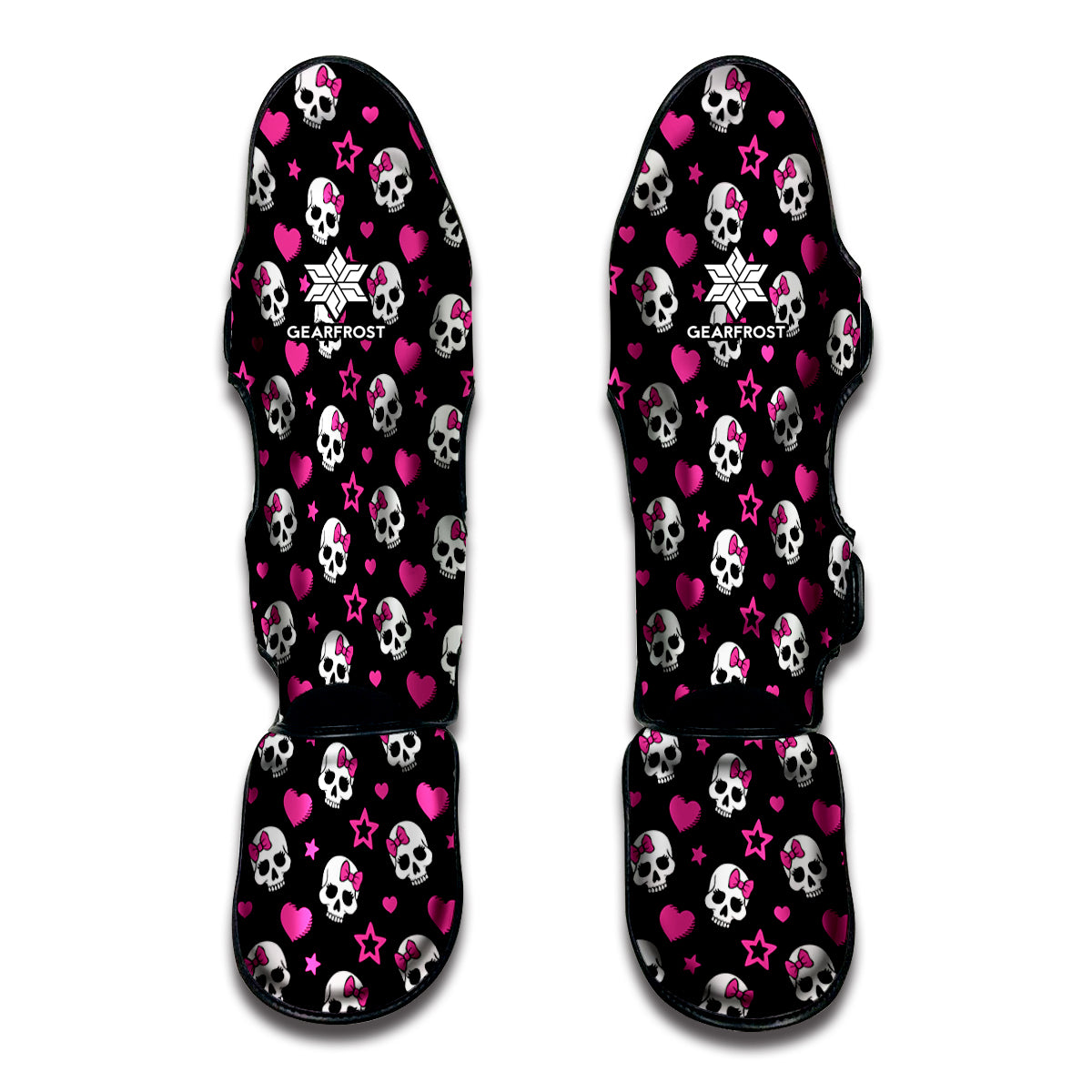 Girly Emo Skull Pattern Print Muay Thai Shin Guard