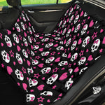 Girly Emo Skull Pattern Print Pet Car Back Seat Cover
