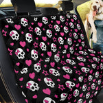 Girly Emo Skull Pattern Print Pet Car Back Seat Cover