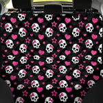 Girly Emo Skull Pattern Print Pet Car Back Seat Cover