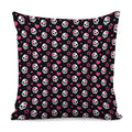 Girly Emo Skull Pattern Print Pillow Cover