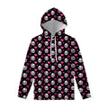 Girly Emo Skull Pattern Print Pullover Hoodie