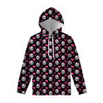 Girly Emo Skull Pattern Print Pullover Hoodie