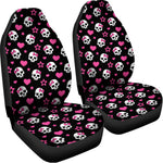 Girly Emo Skull Pattern Print Universal Fit Car Seat Covers
