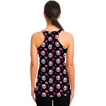 Girly Emo Skull Pattern Print Women's Racerback Tank Top