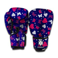 Girly Heart And Butterfly Pattern Print Boxing Gloves