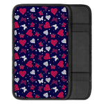 Girly Heart And Butterfly Pattern Print Car Center Console Cover