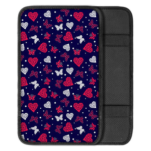Girly Heart And Butterfly Pattern Print Car Center Console Cover