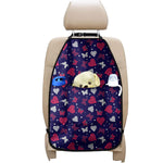 Girly Heart And Butterfly Pattern Print Car Seat Organizers