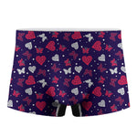 Girly Heart And Butterfly Pattern Print Men's Boxer Briefs