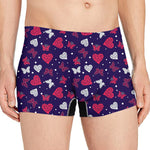 Girly Heart And Butterfly Pattern Print Men's Boxer Briefs