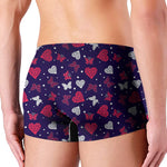 Girly Heart And Butterfly Pattern Print Men's Boxer Briefs