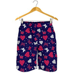 Girly Heart And Butterfly Pattern Print Men's Shorts