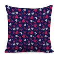 Girly Heart And Butterfly Pattern Print Pillow Cover