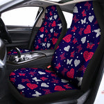 Girly Heart And Butterfly Pattern Print Universal Fit Car Seat Covers