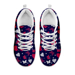 Girly Heart And Butterfly Pattern Print White Sneakers