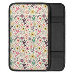 Girly Heart And Flower Pattern Print Car Center Console Cover