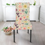 Girly Heart And Flower Pattern Print Dining Chair Slipcover