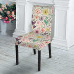Girly Heart And Flower Pattern Print Dining Chair Slipcover