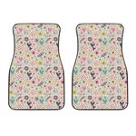 Girly Heart And Flower Pattern Print Front Car Floor Mats