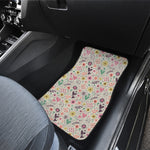 Girly Heart And Flower Pattern Print Front Car Floor Mats