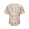 Girly Heart And Flower Pattern Print Men's Baseball Jersey