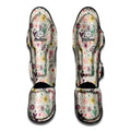Girly Heart And Flower Pattern Print Muay Thai Shin Guards