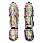 Girly Heart And Flower Pattern Print Muay Thai Shin Guard