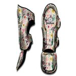 Girly Heart And Flower Pattern Print Muay Thai Shin Guard