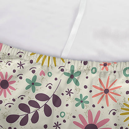 Girly Heart And Flower Pattern Print Sofa Cover