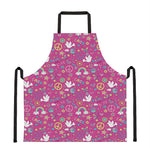 Girly Peace Sign And Love Pattern Print Apron