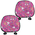 Girly Peace Sign And Love Pattern Print Car Headrest Covers