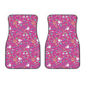 Girly Peace Sign And Love Pattern Print Front Car Floor Mats