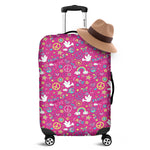 Girly Peace Sign And Love Pattern Print Luggage Cover
