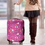 Girly Peace Sign And Love Pattern Print Luggage Cover