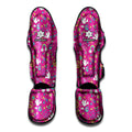 Girly Peace Sign And Love Pattern Print Muay Thai Shin Guards