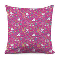Girly Peace Sign And Love Pattern Print Pillow Cover