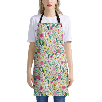 Girly Spring Flower Pattern Print Apron