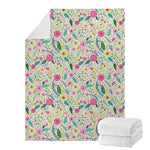 Girly Spring Flower Pattern Print Blanket