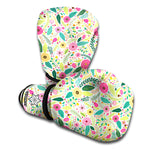 Girly Spring Flower Pattern Print Boxing Gloves